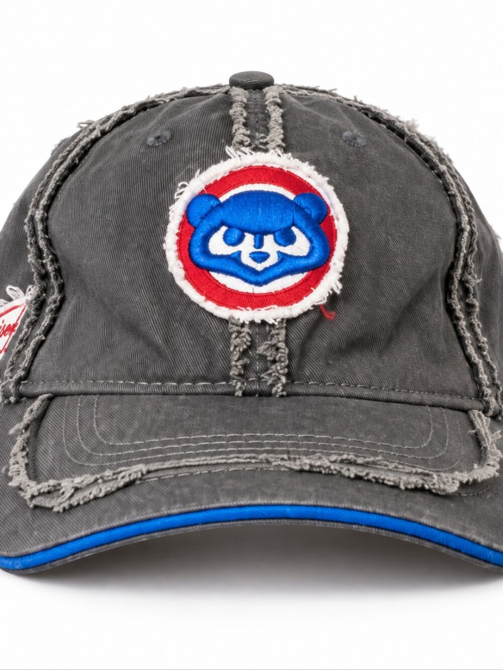 Chicago Cubs Budweiser Melonwear Distressed Gray Strapback Hat